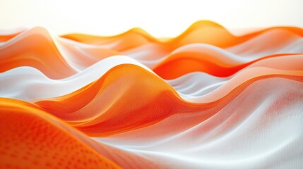 Stunning white-orange abstract gradient background with wave patterns, creating a fresh and vibrant look for eco-friendly and nature-based projects