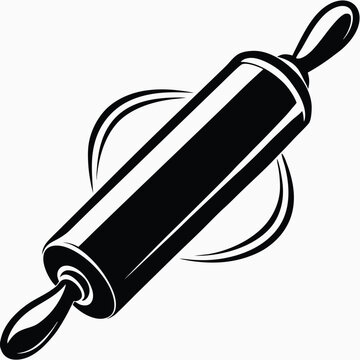 recommend clip art: Rolling pin vector silhouette