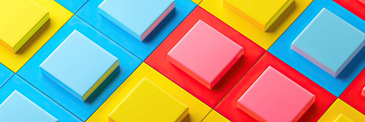 Simple Memory Game Tiles: Solid Color Squares