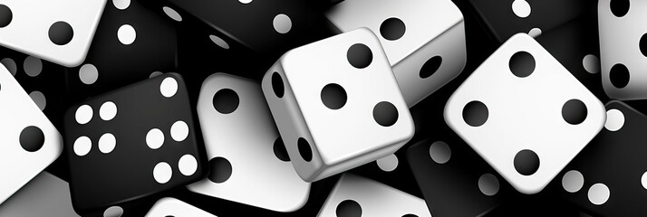 Simple Dominoes Pattern: Black and White Polka Dots