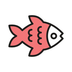 Simple fish icon perfect for seafood dishes and marine themes
