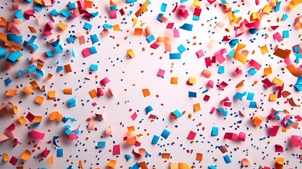 Fototapeta premium Vibrant Business Card within Team Success Celebration featuring a clean 2D design with a large blank space in the center for a custom message celebrating Workplace Celebrations with subtle 3D accents
