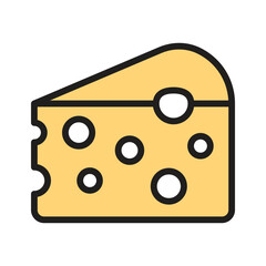 Tasty cheese icon, perfect for food, dairy, and snack