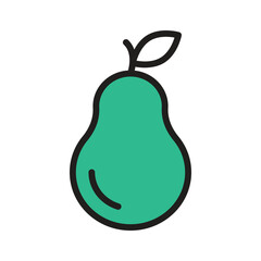Juicy pear icon for fresh and healthy eating