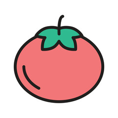 Fresh tomato icon perfect for salads, cooking and healthy dishes