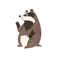 Forest bear or beaver animal cute toy for children. Vector funny childish costume, flat cartoon vector illustration of cute teddy bear mammal, lovely creature