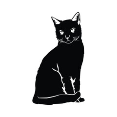 Silhouette animal cat design isolated on white background