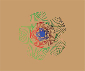 Illustration of an background, ster flower © MstMarina