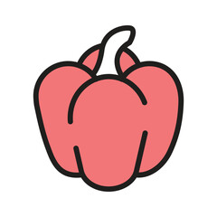 Capsicum icon showcasing colorful, fresh peppers
