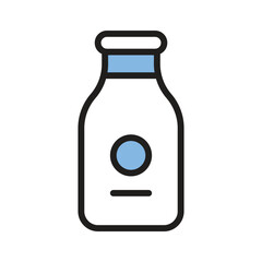 Clean and simple white drink bottle icon