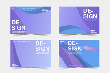 Abstract blue color background templates design