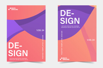 flat style poster background templates