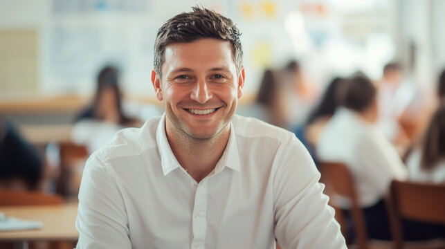 A Welcoming Presence: Friendly Middle School Teacher Ready to Teach