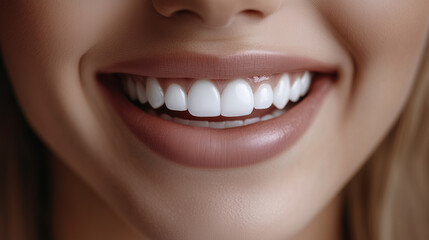 Fototapeta premium Radiant Confidence: Close-Up of a Beautiful Smile