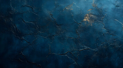 Naklejka premium Dark Blue Textured Wall with Golden Sheen - Background Image