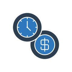 Time Is Money icon - Business Clock Icon