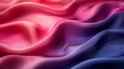 Obraz premium Pink and Blue Fabric Drapes with Smooth Waves