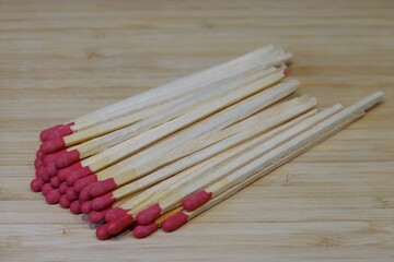 stable of matches fire sticks on a table