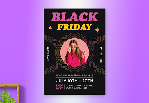 Black Friday Limited Promotional Sale Offer Flyer Design Template