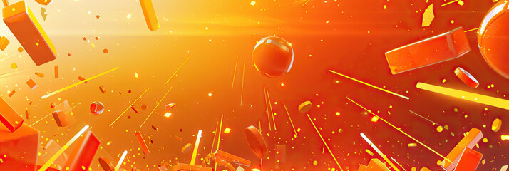 Fiery Orange Game Show Banners for Energetic and Exciting Shows