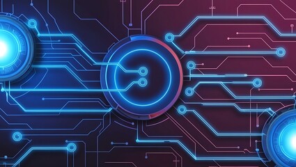 Telectronic circuit board with intricate patterns of lines, chips, and connections, representing modern technology and digital hardware in a tech-inspired design