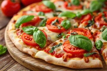 Pizza Margherita pizza food food presentation.