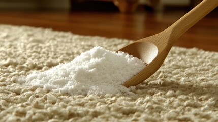 Eco-friendly carpet cleaner using baking soda, effective stain removal, safe for all carpets, freshens and revitalizes home environments.