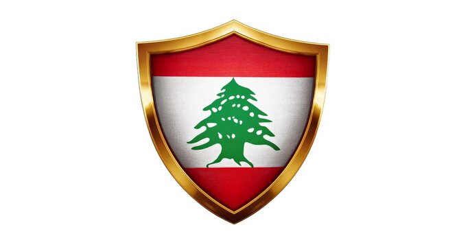 Lebanon&rsquo;s National Colors Displayed in a Sturdy Shield Representing Heritage and Security