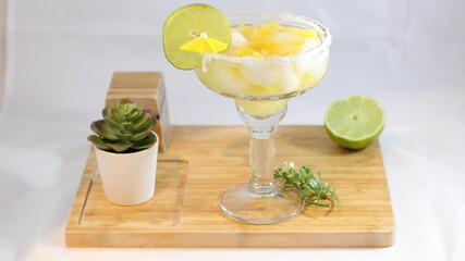cocktail with lime