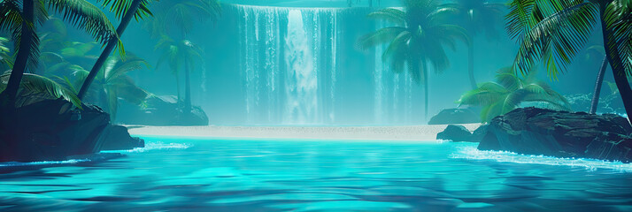 Obraz premium Turquoise Game Show Backdrops for Calming and Relaxing Shows