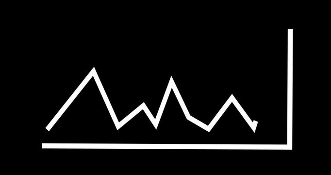 A simple line graph on a black background, illustrating a fluctuating trend over time.