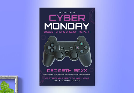 Cyber Monday Online Product Sale Event Flyer Template