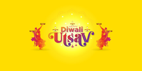 Happy Diwali. Festive Diwali utsav celebration background.