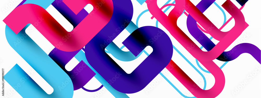 Poster Wave lines minimal abstract background