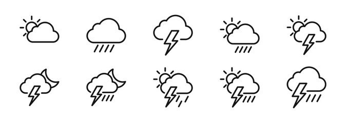 Weather outline icon. Climate symbol