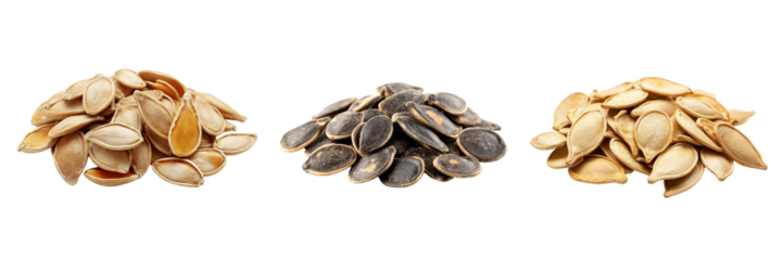 pumpkin seeds isolated on white, white