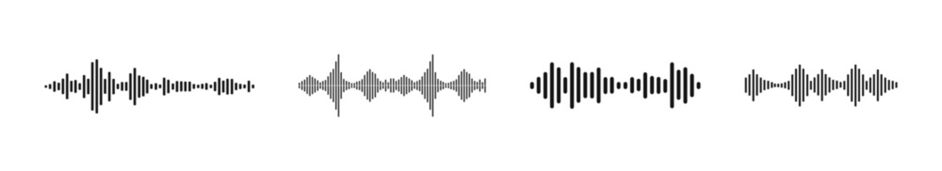 Audio waves icon. Voice message and sound representation