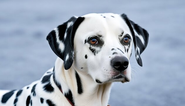 portrait dalmatian dog  dalmatian pedigreed dog spotty pet animal white black studio indoor bitch hound short hair portrait breed spot dalmatian pedigreed dog spotty pet animal white black studio