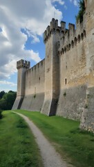 Fototapeta na wymiar Side Walk Beside the Castle