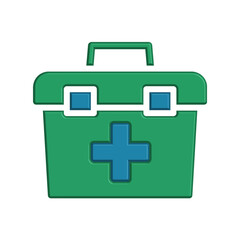 Obraz premium First aid kit icon template