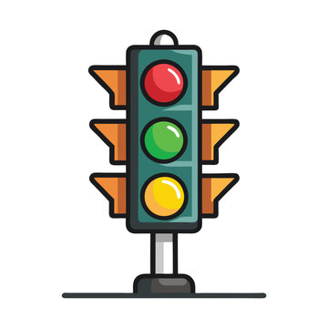 recommend clip art: Traffic signal light vector illustration 