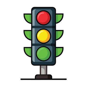 recommend clip art: Traffic signal light vector illustration 