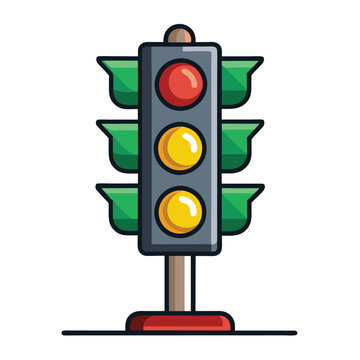 recommend clip art: Traffic signal light vector illustration 