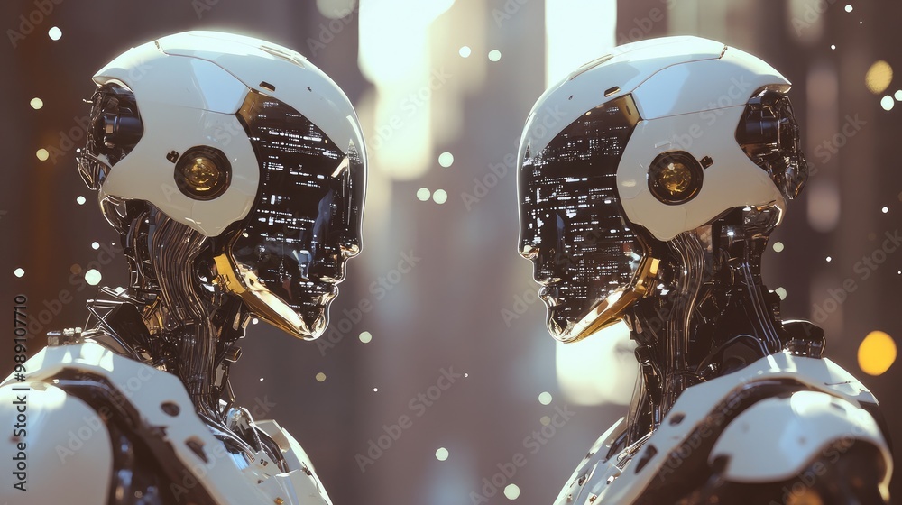 Poster robots managing human interaction through big data systems and ai-driven neural brain technology, em
