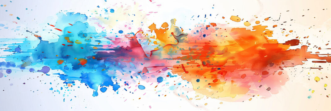 Abstract Watercolor Splatter Background for Modern Game Show