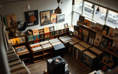 Miniature Vinyl Shop Isometric Model