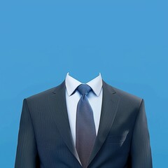 Professional Men's Suit ID Photo Template: Elevate Your Image with a Stylish Blue Background