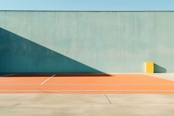 Tennis court outdoors wall architecture.