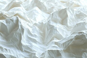 Obraz premium Abstract Wrinkled White Fabric Texture