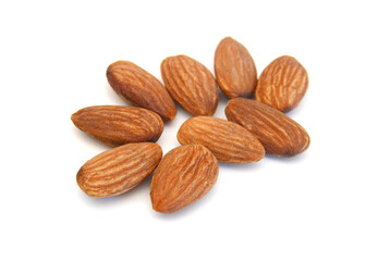 Almonds isolated on white background